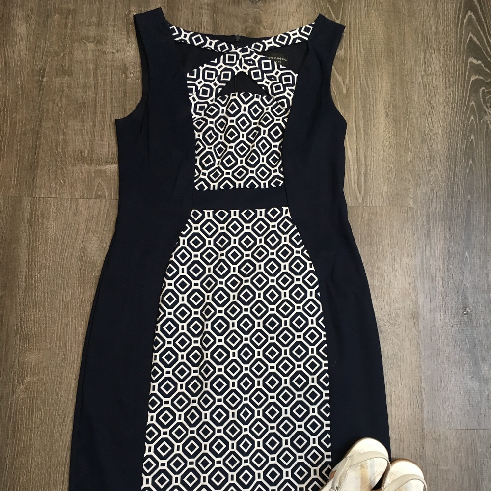Dress Barn Navy Silhouette Sheath Dress - Size 10